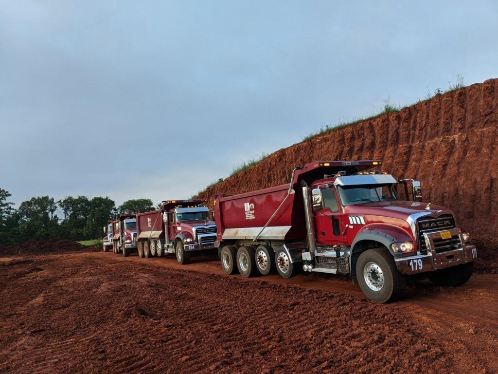 Line of Trucks