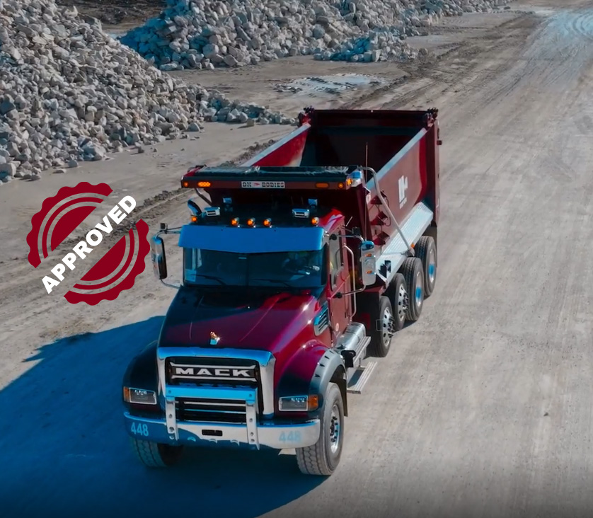 Red Truck and Approved tag